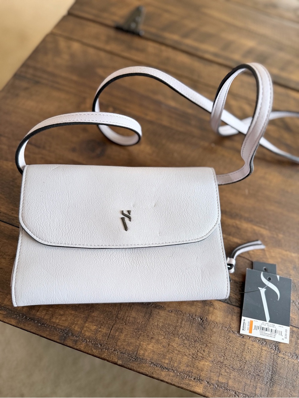 Simply Vera Vera Wang Light Gray Crossbody Bag